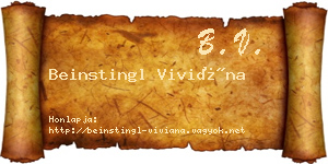 Beinstingl Viviána névjegykártya